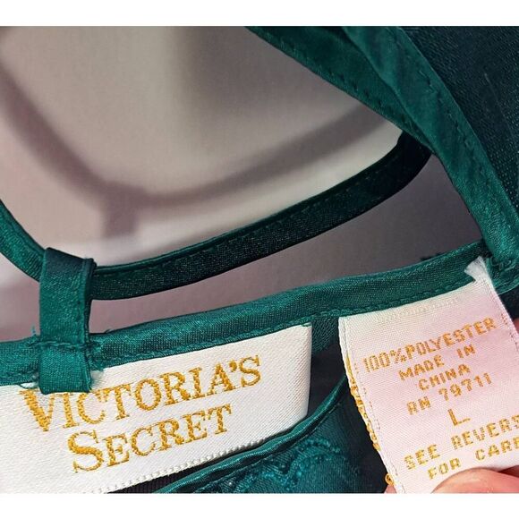Victoria's Secret Vintage 90s Body Suit Emerald Green size Large - Picture 5 of 6